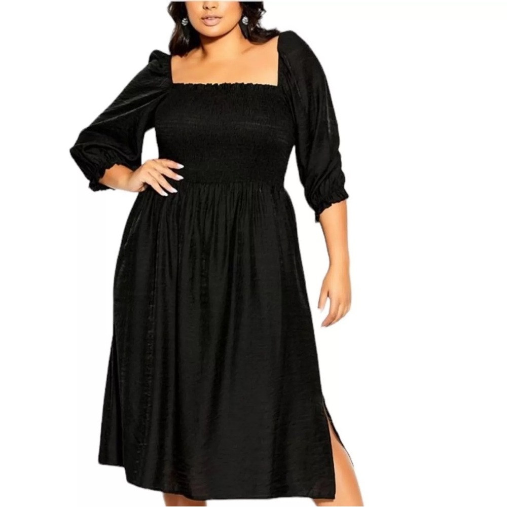 City Chic Fearless Dress Black